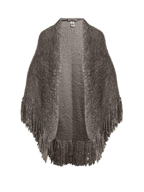 Matchesfashion.com Gabriela Hearst - Lazaro Fringed Cashmere Blanket Scarf - Womens - Grey