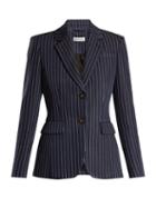 Matchesfashion.com Altuzarra - Fenice Single Breasted Pinstriped Blazer - Womens - Navy White