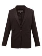 Matchesfashion.com Ann Demeulemeester - Zipped-back Single-breasted Wool Jacket - Womens - Black
