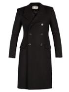 Matchesfashion.com Saint Laurent - Double Breasted Wool Coat - Mens - Black