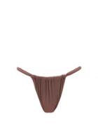 Matchesfashion.com Isa Boulder - Joni Ruched High-cut Bikini Briefs - Womens - Purple