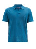 Matchesfashion.com Vilebrequin - Pyramid Linen-jersey Polo Shirt - Mens - Blue