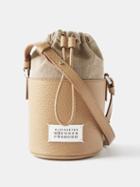 Maison Margiela - 5ac Leather And Canvas Bucket Bag - Mens - Beige