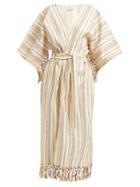 Matchesfashion.com Muzungu Sisters - Poppy Striped Cotton Kimono - Womens - Multi Stripe