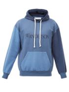 Matchesfashion.com Jw Anderson - Logo-embroidered Contrasting Hooded Sweatshirt - Mens - Navy