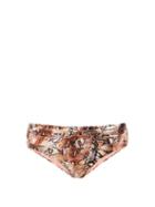 Matchesfashion.com Melissa Odabash - Bel-air Snake-print Bikini Briefs - Womens - Brown Print