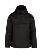 Matchesfashion.com Prada - Logo Plaque Padded Windbreaker Jacket - Mens - Black