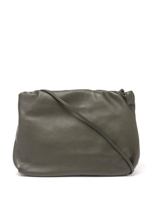 Ladies Bags The Row - Bourse Small Leather Clutch Bag - Womens - Khaki