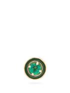 Matchesfashion.com Alison Lou - E Emerald & 14kt Gold Single Stud Earring - Womens - Green