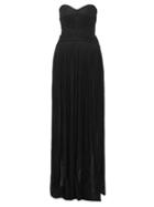 Matchesfashion.com Maria Lucia Hohan - Saida Corseted Silk Chiffon Pliss Dress - Womens - Black