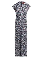 Matchesfashion.com Colville - Popcorn Flower Print Midi Dress - Womens - Black Multi