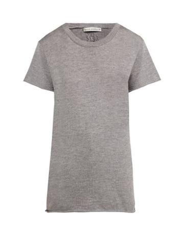 Matchesfashion.com Queene And Belle - Cashmere And Silk Jersey T Shirt - Womens - Grey