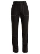 Chloé High-rise Contrasting Stitch-detailed Trousers