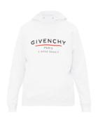 Matchesfashion.com Givenchy - Logo Print Cotton Hooded Sweatshirt - Mens - White