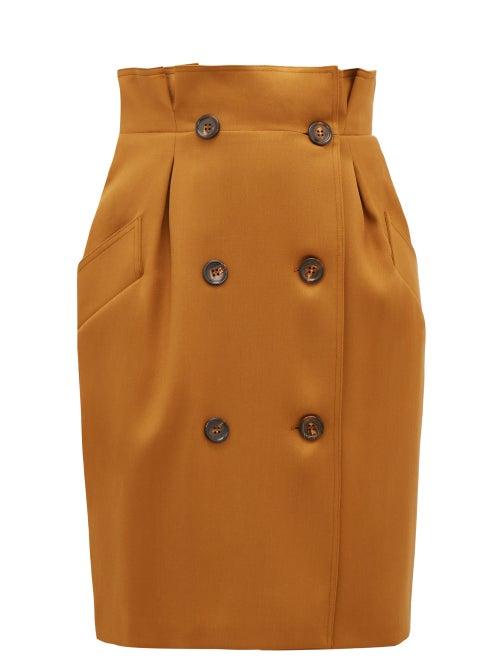 Matchesfashion.com Max Mara - Fenice Skirt - Womens - Brown