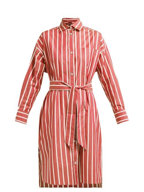 Matchesfashion.com Max Mara Beachwear - Miglio Shirt Dress - Womens - Red