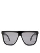 Matchesfashion.com Gucci - Flat Top Acetate Sunglasses - Womens - Black