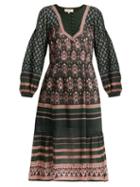 Matchesfashion.com Sea - Mia Printed Cotton Blend Dress - Womens - Green Print