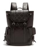 Matchesfashion.com Gucci - Explorer Logo-embossed Leather Backpack - Mens - Black