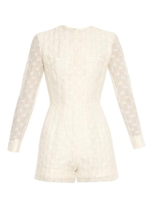 Emilia Wickstead Tony Textured-waves Playsuit