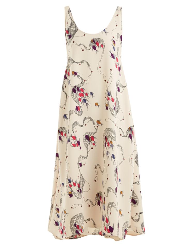 Rachel Comey Balloon Fish-print Crepe Dress