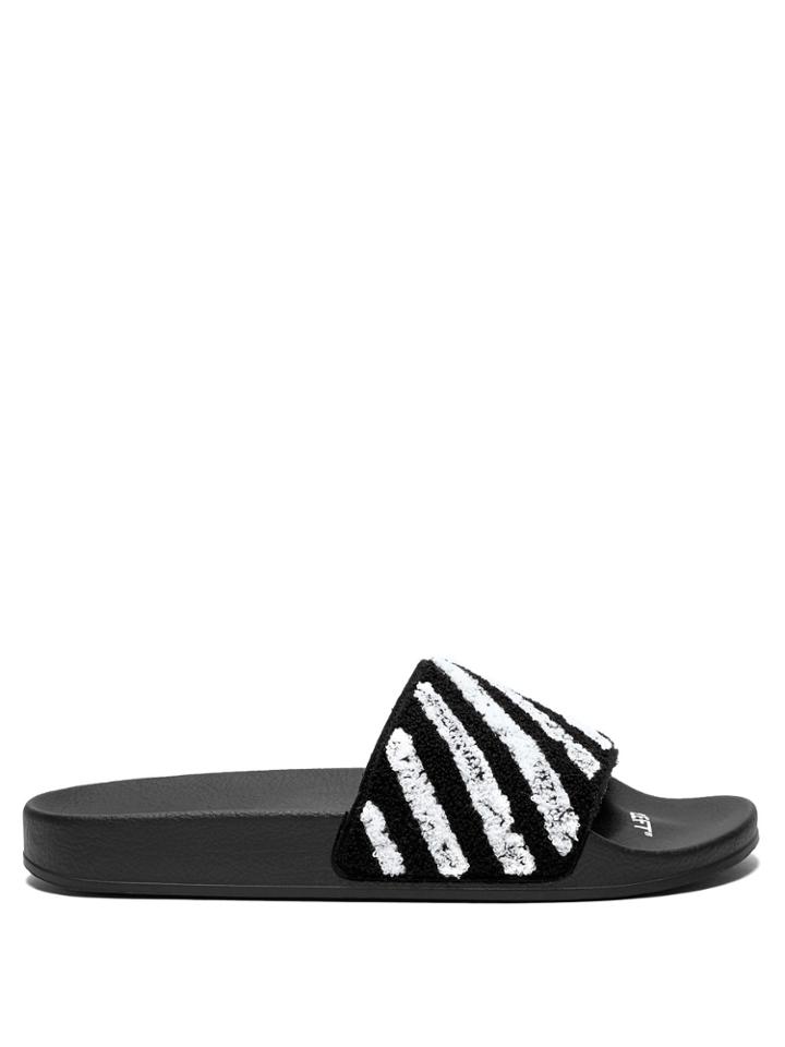 Off-white Flyknit Rubber Slides