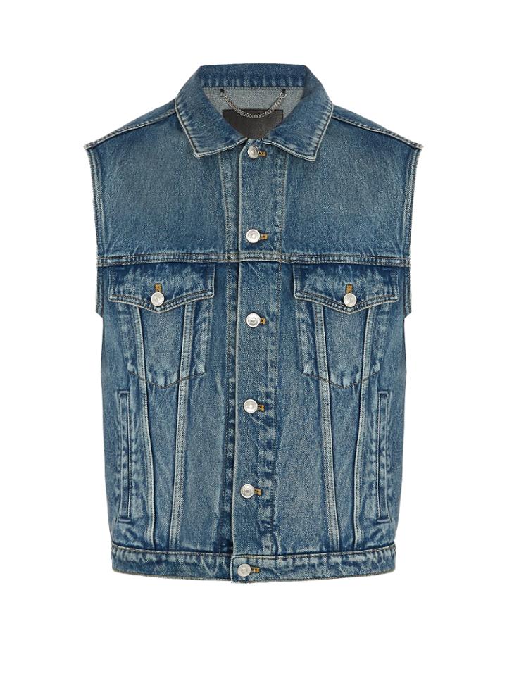 Balenciaga Button-through Denim Gilet