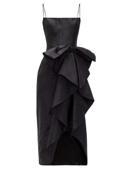 Matchesfashion.com Rasario - Bow-front Satin Dress - Womens - Black