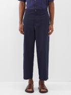 Maran - El Pepe Straight-leg Recycled Cotton Trousers - Mens - Navy