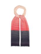 Matchesfashion.com Valentino Garavani - Striped Cashmere-blend Scarf - Womens - Red Navy