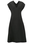 Matchesfashion.com Wardrobe. Nyc - Release 05 V-neck Cap-sleeve Silk-crepe Dress - Womens - Black