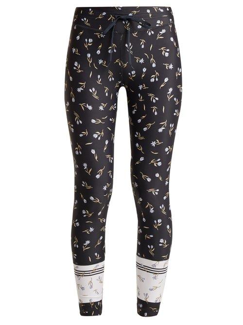 Matchesfashion.com The Upside - Floral High Rise Leggings - Womens - Blue Multi