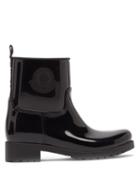 Matchesfashion.com Moncler - Ginette Logo-plaque Rubber Boots - Womens - Black