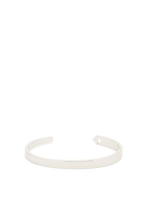 Matchesfashion.com Paul Smith - Logo-engraved Sterling Silver-plated Bracelet - Mens - Silver