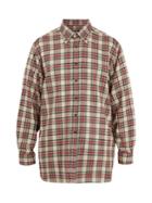 Raf Simons Button-down Collar Checked Linen-blend Shirt