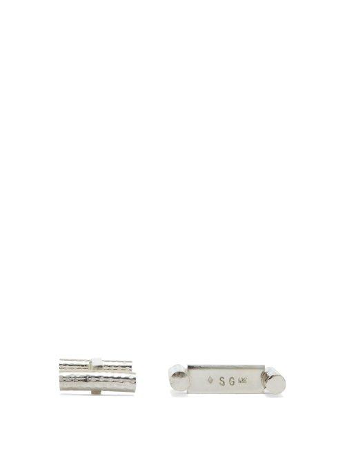 Matchesfashion.com Samuel Gassmann - Nglig Sterling Silver Cufflinks - Mens - Silver