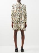 Khaite - Eloise Tiger-print Silk-georgette Mini Dress - Womens - Multi
