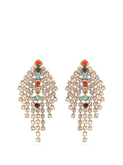 Matchesfashion.com Isabel Marant - Crystal Drop Earrings - Womens - Multi