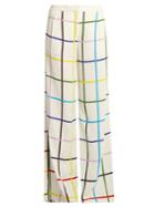 Mary Katrantzou Donnis Grid-print Wide-leg Trousers