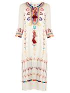 Figue Heidi Embroidered Silk Dress