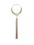 Alessandra Rich - Crystal- Pav Heart & Twisted Chain Necklace - Womens - Silver
