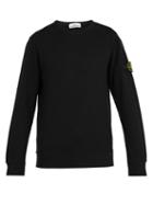 Matchesfashion.com Stone Island - Logo Patch Cotton Sweatshirt - Mens - Black