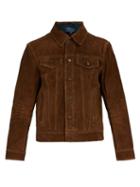 Matchesfashion.com Polo Ralph Lauren - Flannel Lined Suede Jacket - Mens - Brown