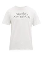 Matchesfashion.com Saturdays Nyc - Miller Logo-print Cotton T-shirt - Mens - White