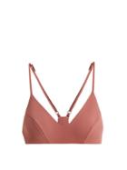 Matchesfashion.com Dos Gardenias - Wild Honey V Neck Bikini Top - Womens - Pink