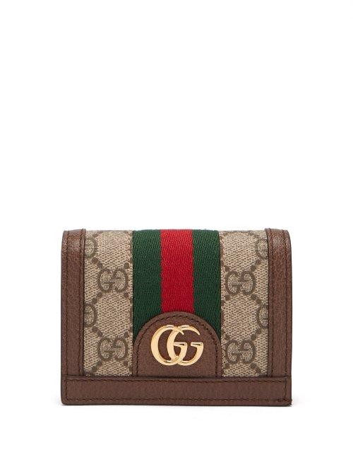 Matchesfashion.com Gucci - Ophidia Gg Supreme Leather Wallet - Womens - Brown Multi