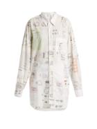 Matchesfashion.com Vetements - Oversized Receipt Print Cotton Shirt - Womens - White Multi