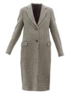 Matchesfashion.com Officine Gnrale - Eden Prince Of Wales Checked Wool Coat - Womens - Black White