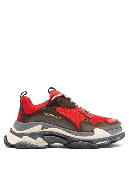 Matchesfashion.com Balenciaga - Triple S Low Top Trainers - Mens - Black Red