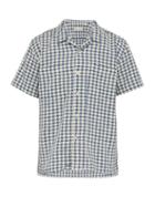 Matchesfashion.com Oliver Spencer - Ebley Camp Collar Textured Cotton Shirt - Mens - Blue